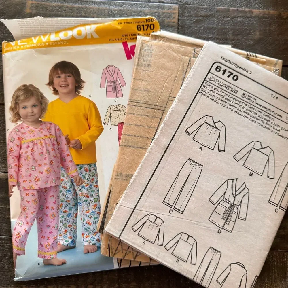 New‎ Look Sewing Pattern Toddlers' & Child's Cozywear UNCUT 6170